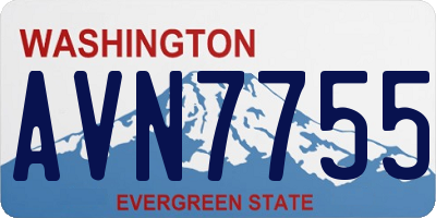 WA license plate AVN7755