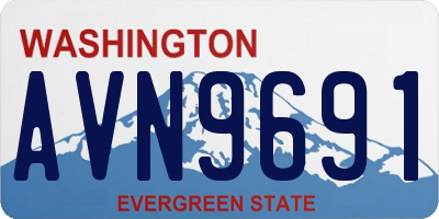 WA license plate AVN9691