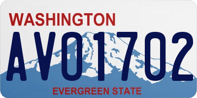 WA license plate AVO1702