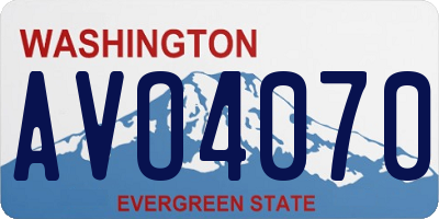 WA license plate AVO4070