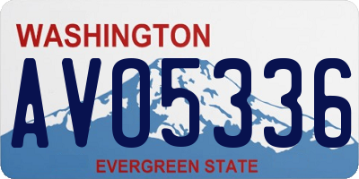 WA license plate AVO5336