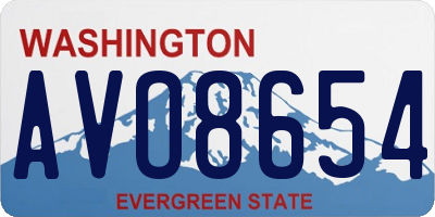 WA license plate AVO8654