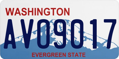 WA license plate AVO9017