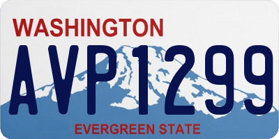 WA license plate AVP1299