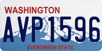 WA license plate AVP1596
