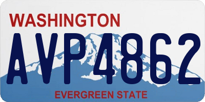 WA license plate AVP4862