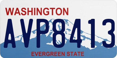 WA license plate AVP8413
