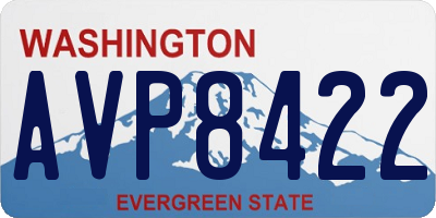 WA license plate AVP8422