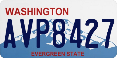 WA license plate AVP8427
