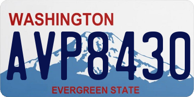 WA license plate AVP8430