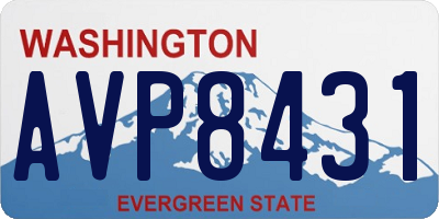 WA license plate AVP8431