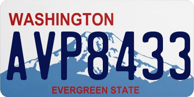 WA license plate AVP8433