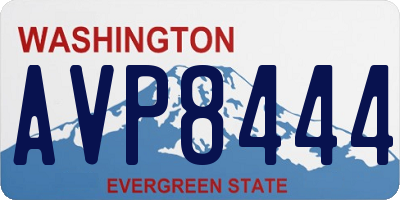WA license plate AVP8444