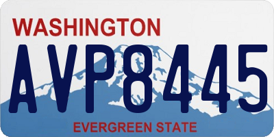 WA license plate AVP8445