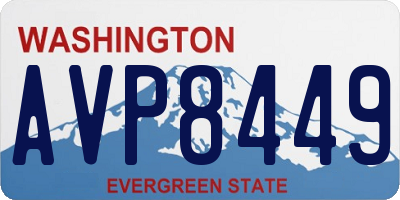 WA license plate AVP8449