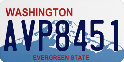 WA license plate AVP8451