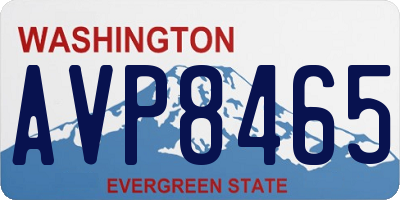 WA license plate AVP8465