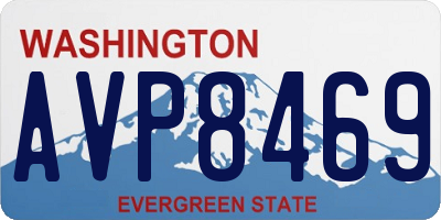 WA license plate AVP8469