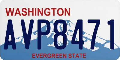 WA license plate AVP8471