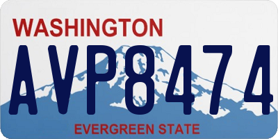 WA license plate AVP8474
