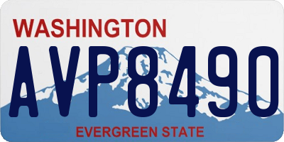 WA license plate AVP8490