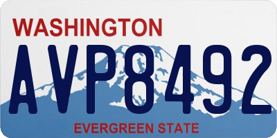WA license plate AVP8492