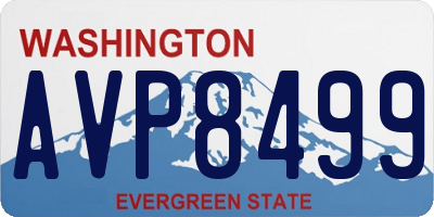 WA license plate AVP8499
