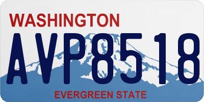 WA license plate AVP8518