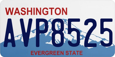 WA license plate AVP8525