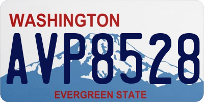 WA license plate AVP8528
