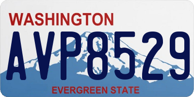 WA license plate AVP8529