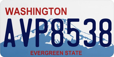 WA license plate AVP8538