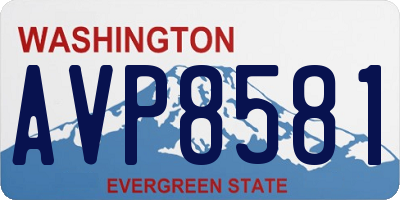 WA license plate AVP8581