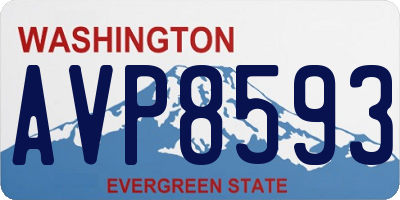 WA license plate AVP8593