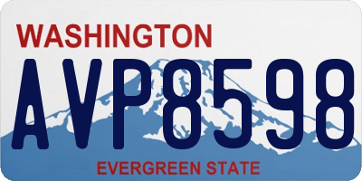 WA license plate AVP8598