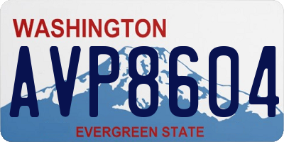 WA license plate AVP8604