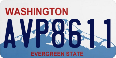 WA license plate AVP8611