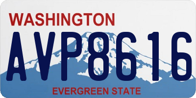 WA license plate AVP8616