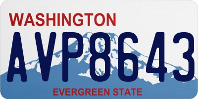 WA license plate AVP8643