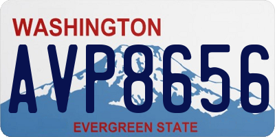 WA license plate AVP8656