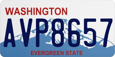 WA license plate AVP8657