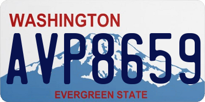 WA license plate AVP8659