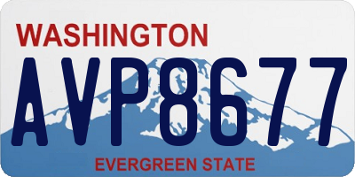 WA license plate AVP8677