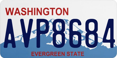 WA license plate AVP8684