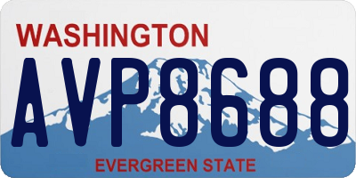 WA license plate AVP8688