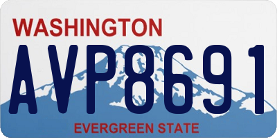 WA license plate AVP8691