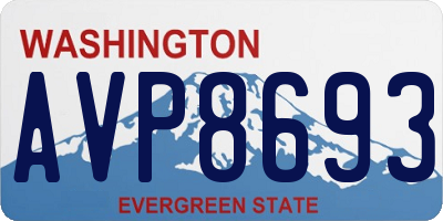 WA license plate AVP8693