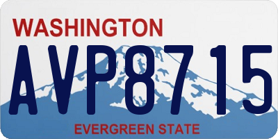WA license plate AVP8715
