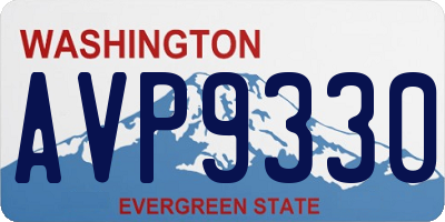 WA license plate AVP9330