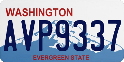 WA license plate AVP9337